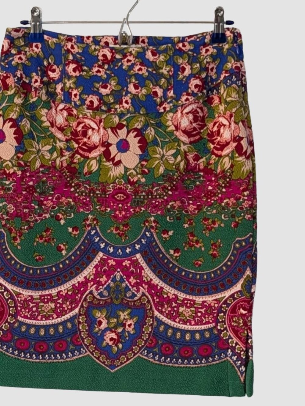 Anthropologie Maeve Sheffield Floral Pencil Skirt Size 6 Textured Boho Print